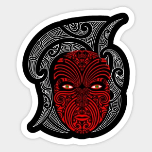 Maori face tattoo Sticker